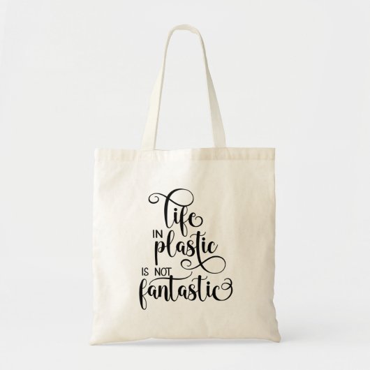 Het leven in plastic is geen Fantastische Funny Ca Tote Bag (Voorkant)