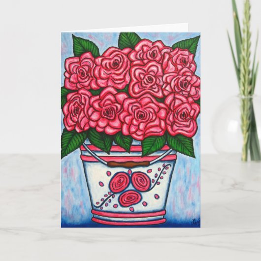 Het leven in Rose Greeting/Note Card Kaart (Voorkant)
