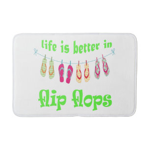 het leven in teenslippers badmat is beter