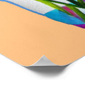 Het leven in volle bloei citeert moderne waterverf poster (Hoek)