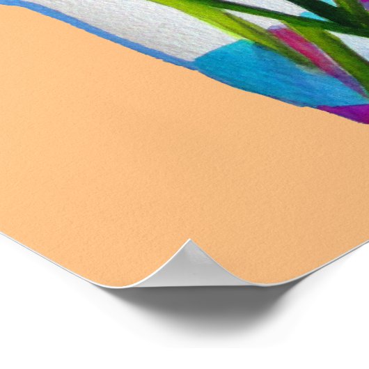 Het leven in volle bloei citeert moderne waterverf poster (Hoek)