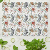 Het leven in volle bloei leven theedoek (Gevouwen)