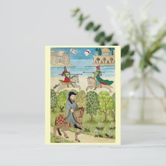 Het leven in Vrolijk Engeland, Scène van het Feestdagenkaart (Staand voorkant)