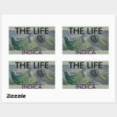 HET LEVEN INDICA RECHTHOEKIGE STICKER (Vel)