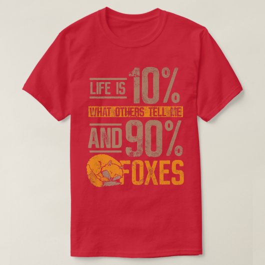 Het leven is 10 wat anderen me vertellen en 90 foe t-shirt (Design voorkant)