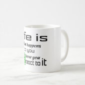 Het leven is 10% wat er met je Mok gebeurt (Voorkant rechts)