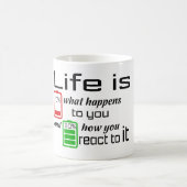 Het leven is 10% wat er met je Mok gebeurt (Center)