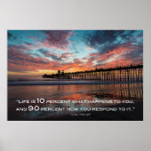 Het leven is 90 procent hoe je erop reageert poster (Voorkant)