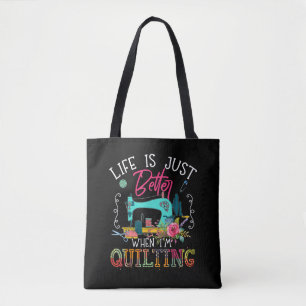 Het leven is alleen maar beter als ik kanaliseer tote bag