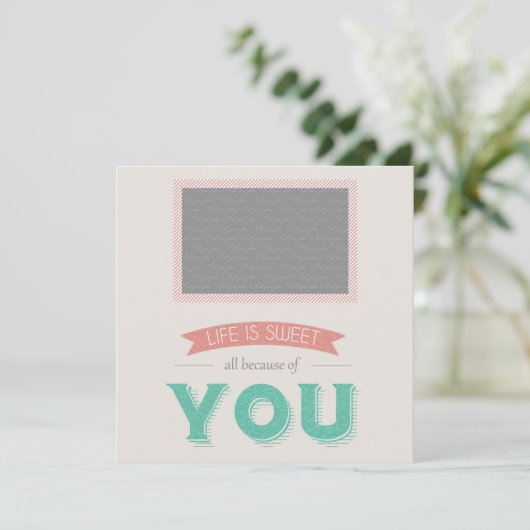 Het leven is allemaal zoet door jou (Staand voorkant)