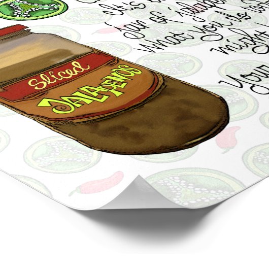 Het leven is als de pot van Jalapenos Kitchen Bar  Poster (Hoek)