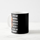 Het leven is als diarree, hoe hard je ook probeert koffiemok (Voorkant links)