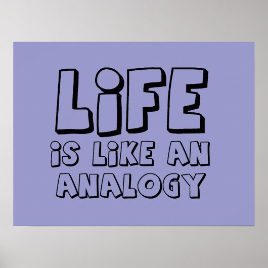 Het leven is als een analoog grappig Poster (Voorkant)