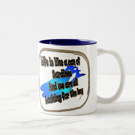 Het leven is als een blik Sardines... Mok (Rechts)