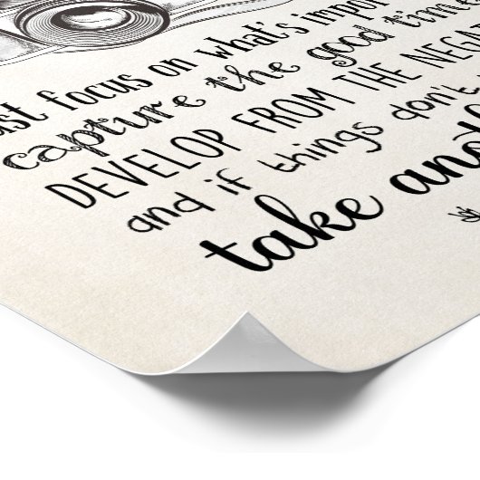 Het leven is als een camera-Inspirerend Poster (Hoek)