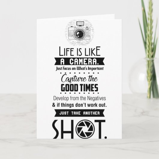 Het leven is als een camera kaart (Voorkant)