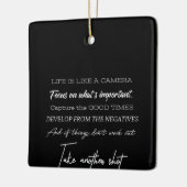 het leven is als een camera keramisch ornament (Links)