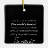 het leven is als een camera keramisch ornament (Voorkant)
