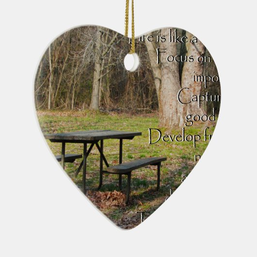 het leven is als een camera keramisch ornament (Rechts)