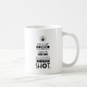 Het leven is als een camera koffiemok
