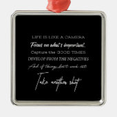 het leven is als een camera metalen ornament (Voorkant)
