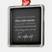 het leven is als een camera metalen ornament (Links)