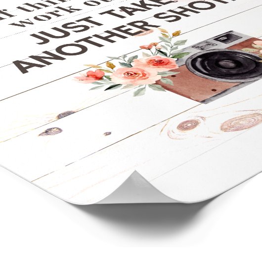 Het leven is als een camera-Motivatie levensstanda Poster (Hoek)