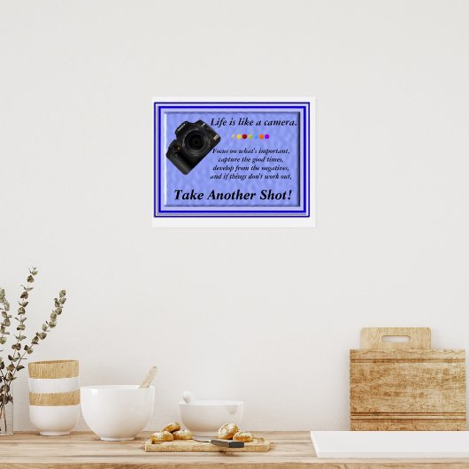 Het leven is als een camera poster (Keuken)