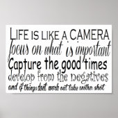 Het leven is als een camera poster (Voorkant)