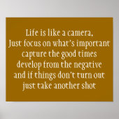 Het leven is als een camera poster (Voorkant)