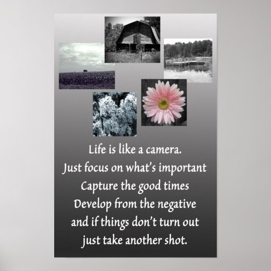 Het leven is als een camera-Poster Poster (Voorkant)