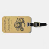 Het leven is als een camera-quote, bagagelabel (Voorkant horizontaal)