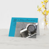 Het leven is als een camera Wenskaart Kaart (Gele Bloem)