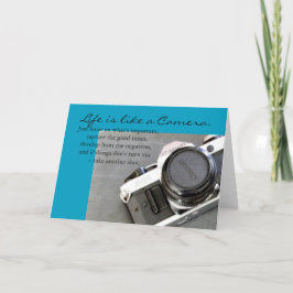 Het leven is als een camera Wenskaart Kaart
