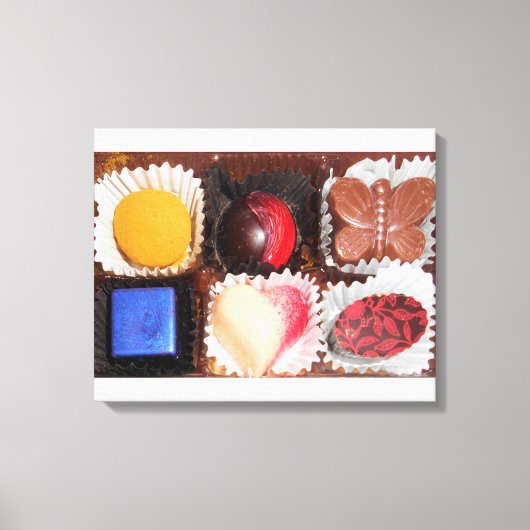 Het leven is als een doos bonbons canvas afdruk (Voorkant)
