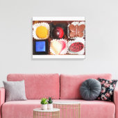 Het leven is als een doos bonbons canvas afdruk (Insitu (Woonkamer))