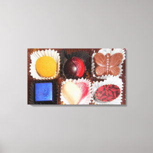 Het leven is als een doos bonbons canvas afdruk