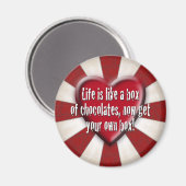 Het leven is als een doos bonbons magneet (Voorkant / Achterkant)