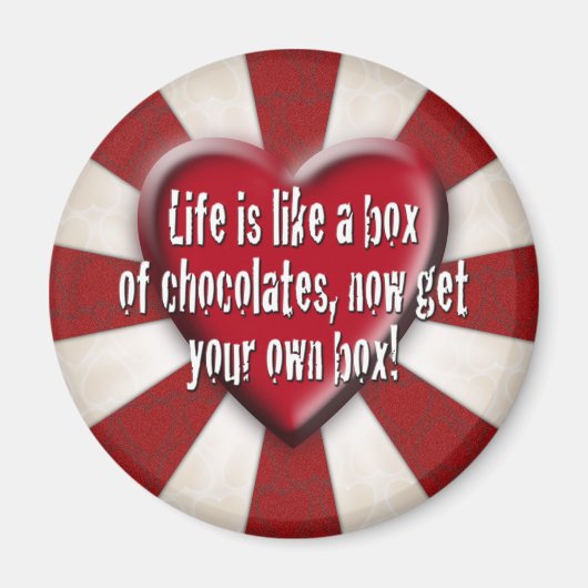 Het leven is als een doos bonbons magneet (Voorkant)