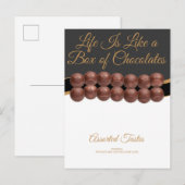 Het leven is als een doos chocolade briefkaart (Voorkant / Achterkant)