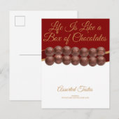 Het Leven Is Als Een Doos Chocolade Briefkaart (Voorkant / Achterkant)