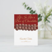 Het Leven Is Als Een Doos Chocolade Briefkaart (Staand voorkant)