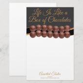 Het Leven Is Als Een Doos Chocolade Briefpapier (Voorkant / Achterkant)