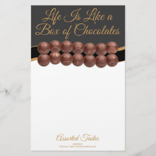 Het Leven Is Als Een Doos Chocolade Briefpapier