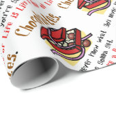 Het leven is als een doos chocolade. cadeaupapier (Rol Hoek)