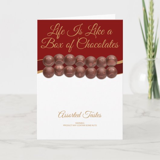 Het Leven Is Als Een Doos Chocolade Kaart (Voorkant)