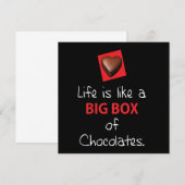 Het leven is als een doos chocolade kaart (Voorkant / Achterkant)