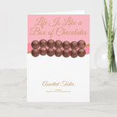 Het leven is als een doos chocolade kaart (Voorkant)