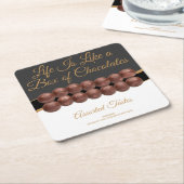 Het Leven Is Als Een Doos Chocolade Kartonnen Onderzetters (Schuin)