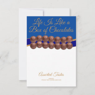 Het Leven Is Als Een Doos Chocolade Notitiekaartje